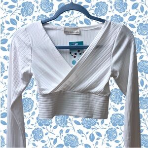 Zenana - Ribbed Wrap - Crop Top